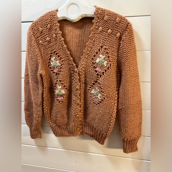 JEFF LAURENT – Embroidered Knit Cardigan (Size Estimated M) - Picture 3 of 8